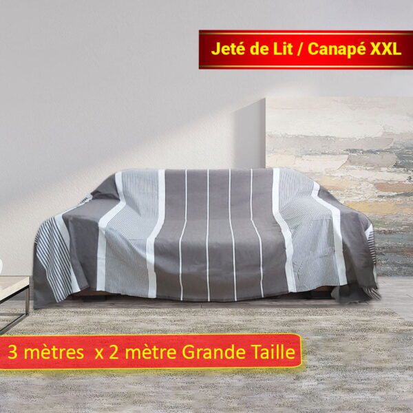Jeté de Lit / Canapé Qualité Supérieure Coton 3 mètres x 2 mètres JET021