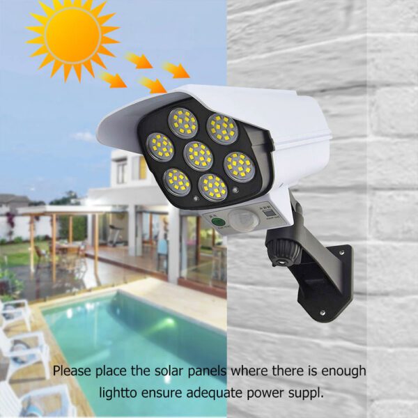 projecteur lampe solaire fake camera tunisie