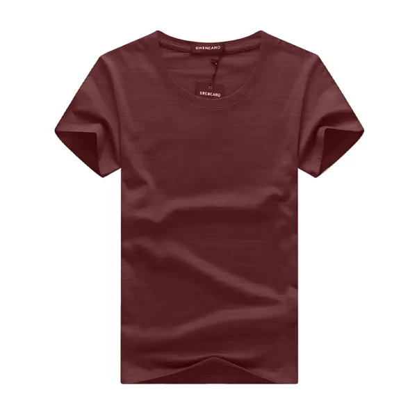 T-shirt Uni Bordeau Chiné