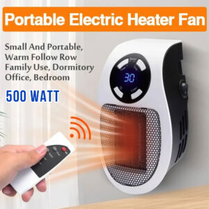 mini radiateur chauffage murale electrique 500w avec télécommande