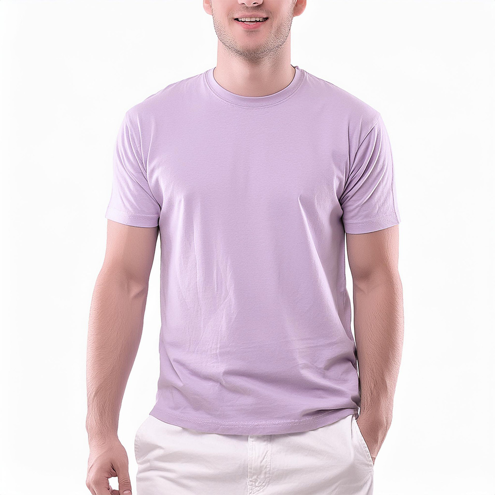 t-shirt uni mauve lilas