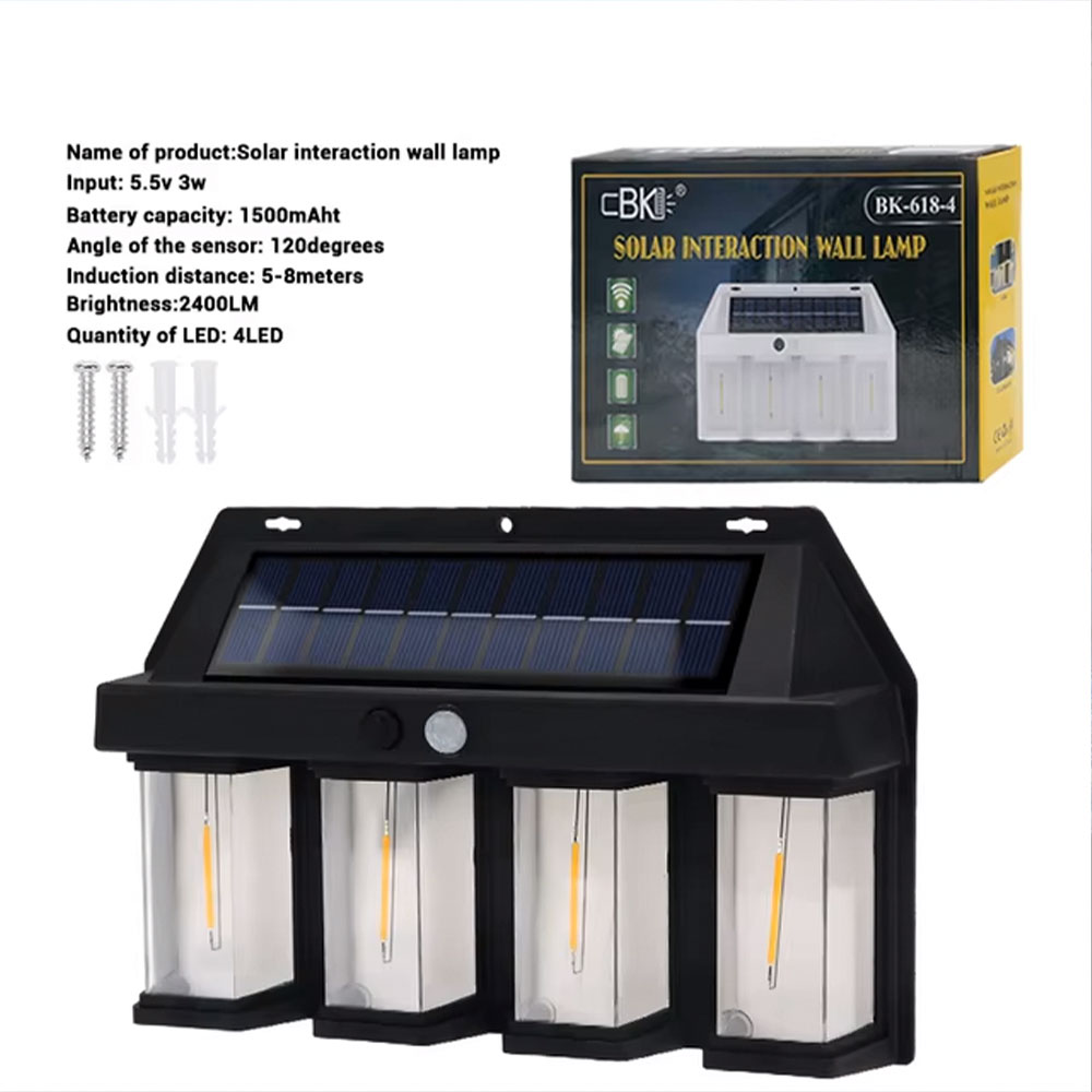 lampe solaire 4 leds