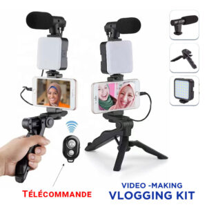 Kit Vlog de Trépied de Création Vidéo Avec Micro