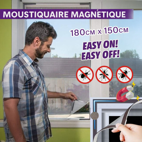 Screentastic Pro – Moustiquaire Magnétique pour Fenêtre (150 x 180 cm)