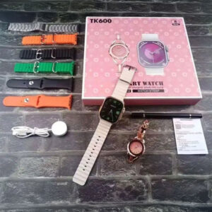 Pack 8-en-1 TK600 – Montre Connectée + Montre Bijou Femme + 7 Bracelets Offerts