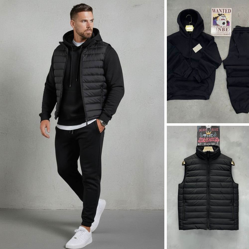 Pack Complet 3 Pièces (Gilet Doudoune + Ensemble Capuche & Jogging) REF0013