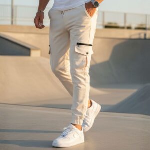 Pantalon Cargo - Ecru